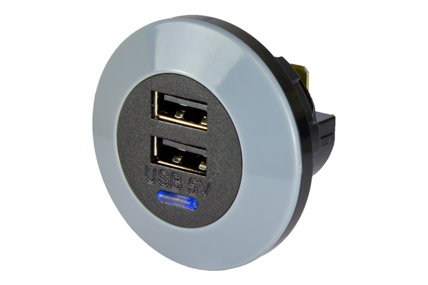 USB laddare dubbel 12/24V 3,0A