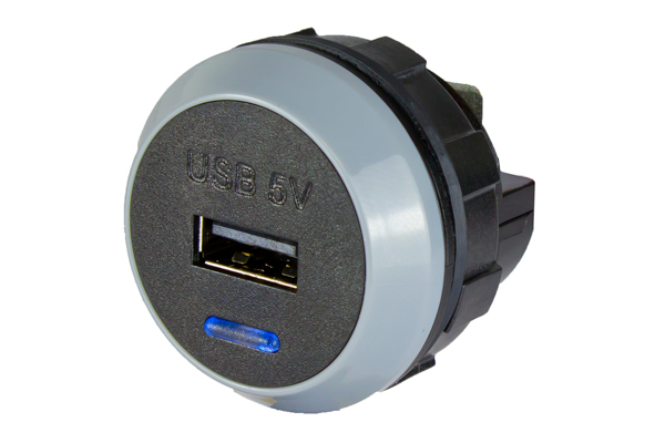 USB laddare singel 12/24V 2,1A