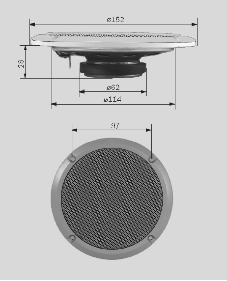 Speaker 130 grey (16st/frp)