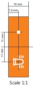 Symbolpanel 533 orange, typ 3