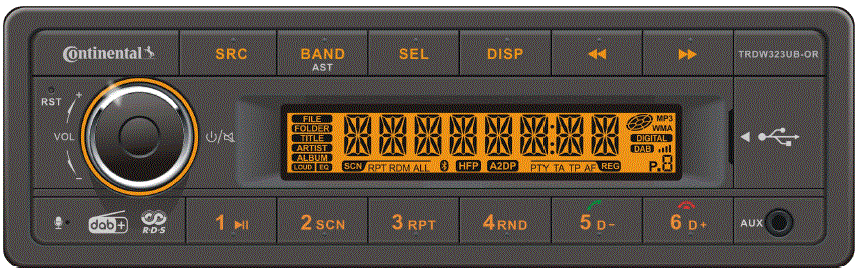 Continental DAB+ 24V bilstereo