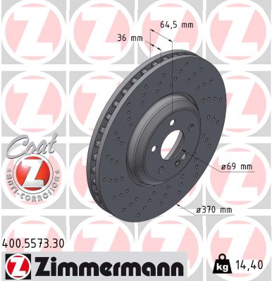 Bromsskiva 370x36 Premium